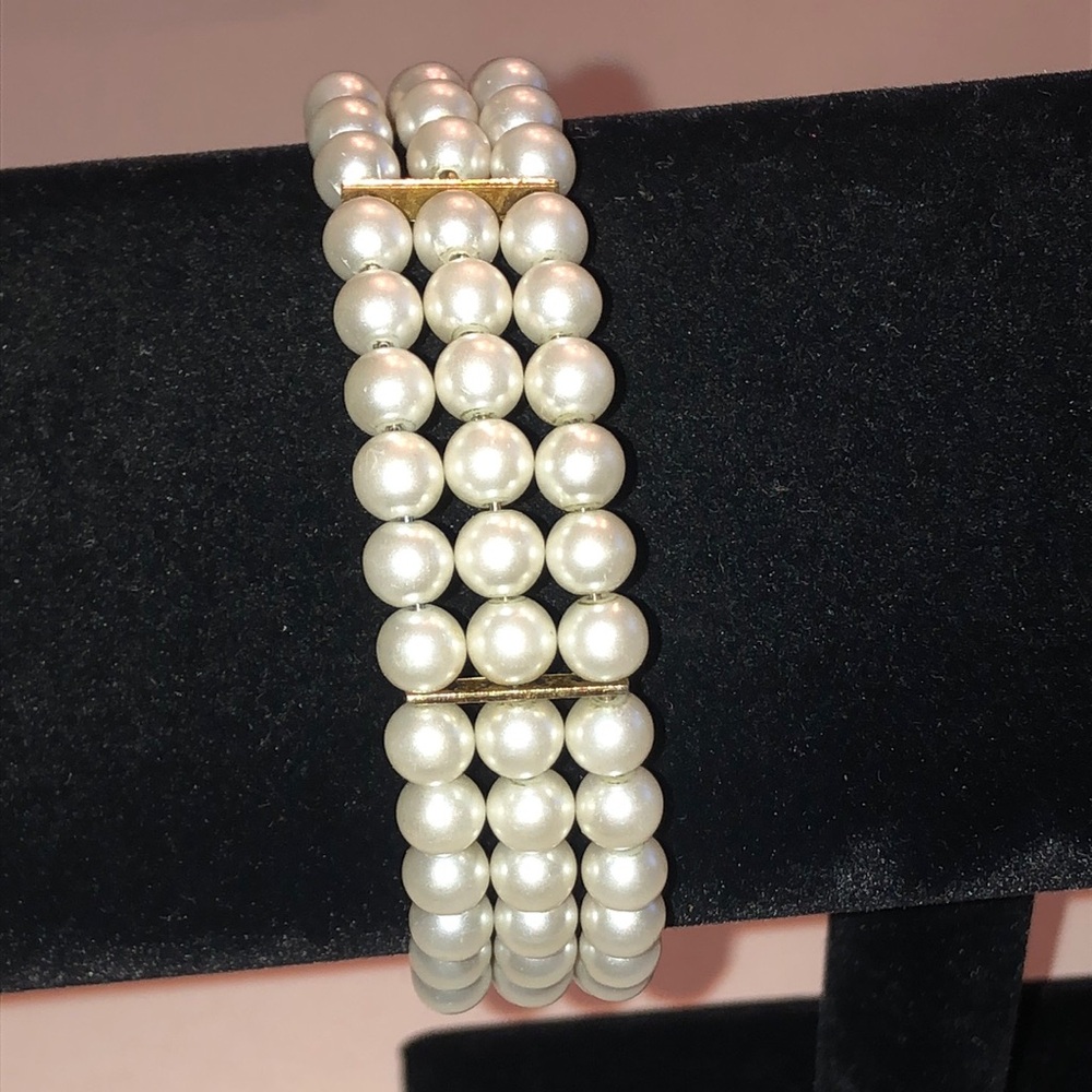 Classic Ivory Faux Pearl Boho Wrap Bracelet